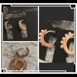 Vince Camuto || Pearl Hoop Earrings